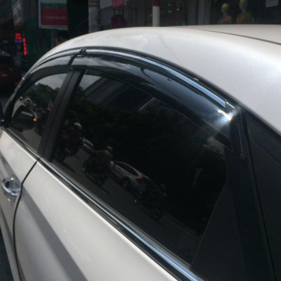 Bộ vè che mưa Hyundai Accent 2018-2019 chỉ mạ Crom cao cấp
