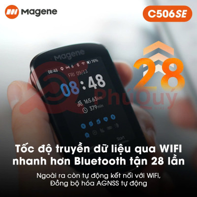 Đồng Hố Tốc Độ Xe Đạp Dẫn Đường Magene C506 SE IPS 2.4 inch GPS WiFi Bluetooth Tương Thích Garmin Strava Hỗ Trợ Android iOS