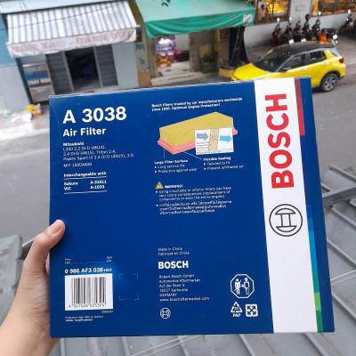 Lọc Gió Động Cơ BOSCH A3038| Dành Cho TOYOTA Camry 3.5(11-17); MITSUBISHI Triton 2.4 (15-); LUXUS RX350 3.5 (08-19)..vv