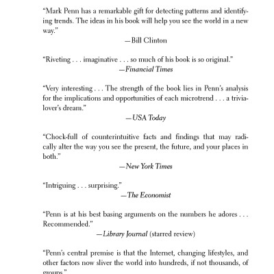 Microtrends: The Small Forces Behind Tomorrow