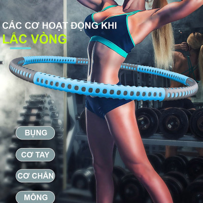 Vòng Lắc Eo Giảm Mỡ Bụng Ống Thép Bọc Mút Xốp - Tùy Chỉnh Độ Nặng - Chính Hãng miDoctor