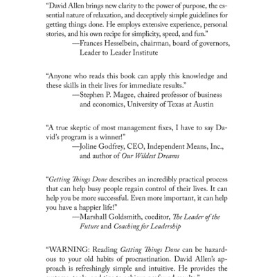 Getting Things Done: The Art Of Stress-Free Productivity