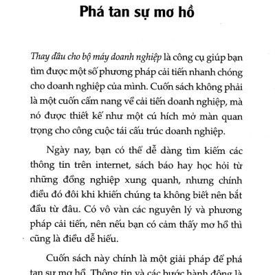 Thay Dầu Cho Bộ Máy Doanh Nghiệp