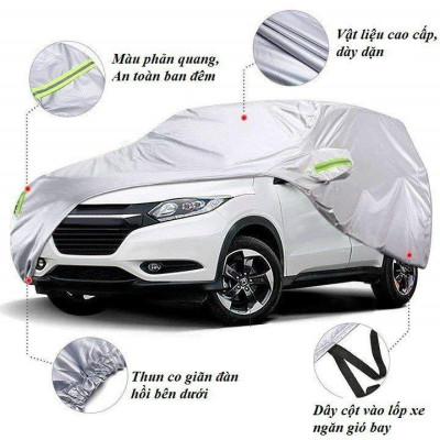 Bạt phủ xe ô tô Suzuki XL7 3 lớp thông minh, chất liệu vải dù oxford cao cấp, áo trùm oto 7 chỗ bảo vệ che nắng, mưa
