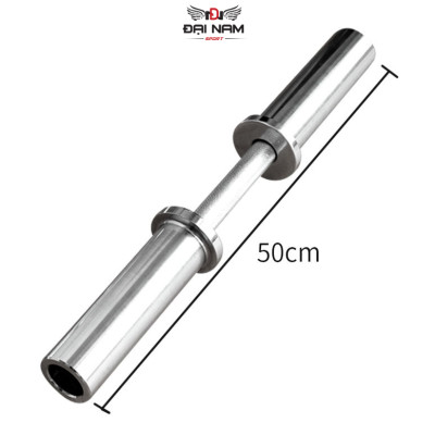 Đòn Tạ Tay Inox Dài 50cm Phi 50mm Nặng 4kg ( 1 Tay) Chính Hãng Đại Nam Sport + Khóa Kẹp 2 Đầu