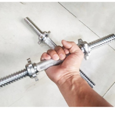 Tạ tay ghép bánh 5kg ( gồm 1 đòn tay ngắn 0.35m và 2 bánh tạ gang 2kg), tạ tay điều chỉnh cân nặng linh hoạt dễ sử dụng, có hoa thị khóa 2 đầu