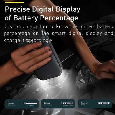 Bộ kích bình dùng cho xe hơi Baseus Super Energy Pro Car Jump Starter (5V/3A, 3in1, 12000mAh Power Bank, 1000A) -Hàng Chính Hãng