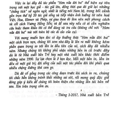 Sách - Vương Hồng Sển - Hơn Nửa Đời Hư - Bìa Cứng