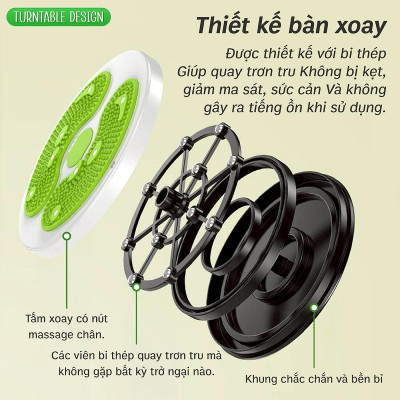 Đĩa Xoay Eo 3001R Massage Chân Tập Thể Dục 360 Độ Chất Liệu Nhựa Cao Cấp ( Màu ngẫu nhiên)-  Hàng Chính Hãng