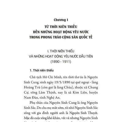 Sách - Chủ Tịch Hồ Chí Minh - Tiểu Sử Và Sự Nghiệp