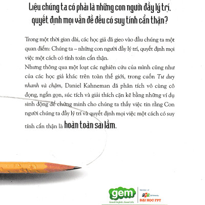 Tư Duy Nhanh Và Chậm (Tái Bản 2019) - Cuốn Sách Được Tạp Chí The New York Times Bình Chọn Là Sách Hay Nhất Năm 2011; Tặng Sổ Tay Giá Trị (Khổ A6 Dày 200 Trang)