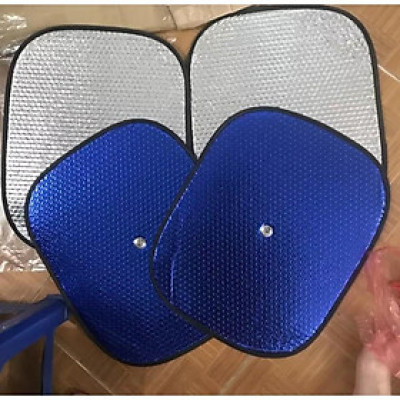 Bộ 4 tấm che nắng cửa bên ô tô, Tấm che nắng dùng chung các dòng xe ô tô, Tấm Chắn Nắng Ô Tô Xe Hơi Phản Quang Phủ Nhôm