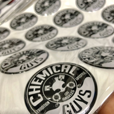 BỘ 6 LOGO DECAL ĐỔ NHỰA CAO CẤP CHEMICAL GUYS QUY CÁCH TRÒN 50MM