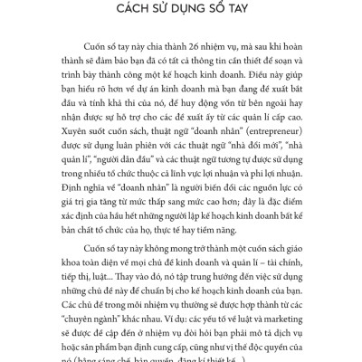 Sổ Tay Kế Hoạch Kinh Doanh - Chìa Khóa Để Khởi Nghiệp Thành Công - ML