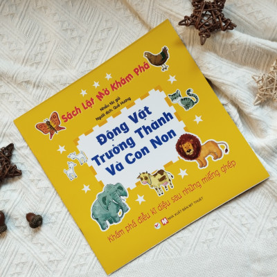 Sách lật mở khám phá - Động vật trưởng thành và con non