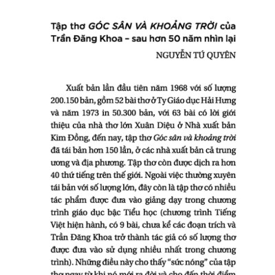 Góc Sân Và Khoảng Trời - Trần Đăng Khoa (TV)