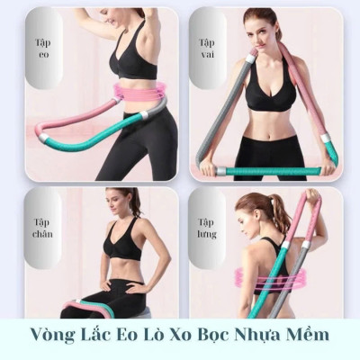 Vòng Lắc Eo Lò Xo Thép Bọc Nhựa Mềm – Giảm Mỡ Bụng, Eo Thon Nhanh, An Toàn Tại Nhà - HÀNG CHÍNH HÃNG MINIIN