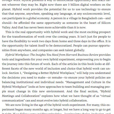 Hybrid Workplace: The Insights You Need From Harvard Business Review (HBR Insights Series)