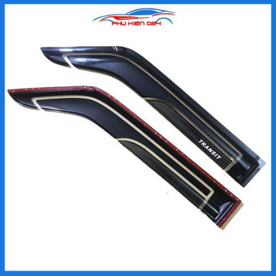 Vè che mưa ô tô Transit 2014-2015-2016-2017-2018-2019-2020-2021 sơn gồ đen nhựa ABS -chắn mưa, cản bụi-