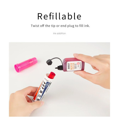 Set Bút Marker POP Poster quảng cáo, Bút viết tay Báo Bộ đánh dấu màu Dầu vẽ-BAOKE