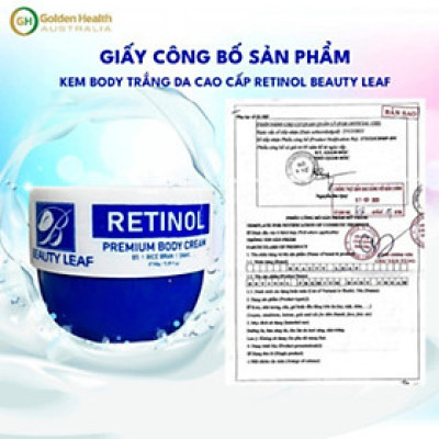[GOLDEN HEALTH] Kem Dưỡng Trắng Da Body Retinol Beauty Leaf 150g,Giúp Da Mềm Mịn,Bật Tone Trắng Hồng Tự Nhiên - PHỤNG BEAUTY