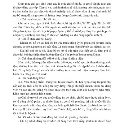 Sổ chi hoạt động công tác Đảng - bản in 2024