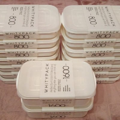 Hộp nhựa nắp mềm Whity Pack 800ml sử dụng được trong lò vi sóng - nội địa Nhật Bản