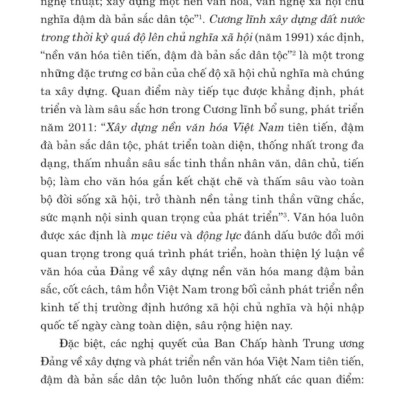 Xây dựng và phát triển nền văn hóa Việt Nam tiên tiến, đậm đà bản sắc dân tộc - bản in 2024