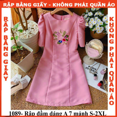 Rập đầm 7 mảnh dáng A mã 1089- rập giấy A0 (BẢN VẼ)