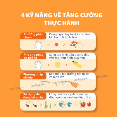 Bộ tô màu cho bé Mideer Finger Paint, Đồ chơi Sáng Tạo Cho Trẻ Em Từ 2,3,4,5,6 Tuổi