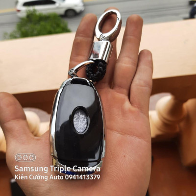 Bao chìa khoá ô tô Kona, Accent, Santafe silicon mạ crom bản 3 nút Full hộp