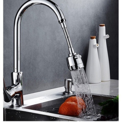 Vòi Rửa Chén Bát Tăng Áp Nhựa Mạ Điện Nối Dài 2 Chế Độ Nước Xoay 360 Độ Tiết Kiệm Nước , Không Rỉ Sét Thân Vòi Dài Xoay Chuyển Linh Hoạt, 2 Chế Độ Nước Tiện Dụng