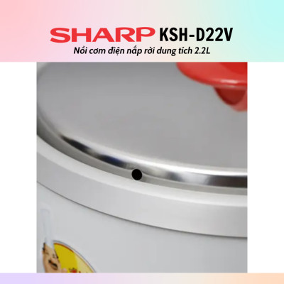 Nồi Cơm Điện Nắp Rời Sharp KSH-D22V - Màu Ngẫu Nhiên - Hàng chính hãng - Bảo Hành 12 Tháng