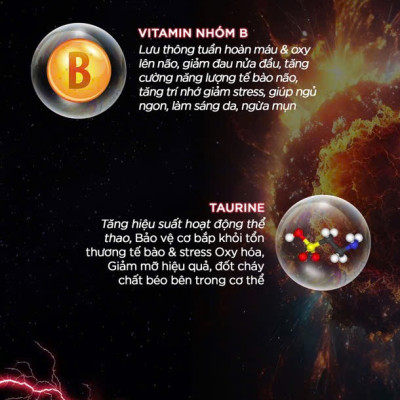 DMAXX thức uống bổ sung vitamin năng lượng không đường DAMODE 61 gói màu đỏ mỗi gói 2,2gr