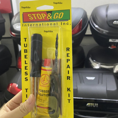 Bộ vá vỏ không ruột Stop & go 76002, bộ vá xe Stop&go không ruột cho xe máy