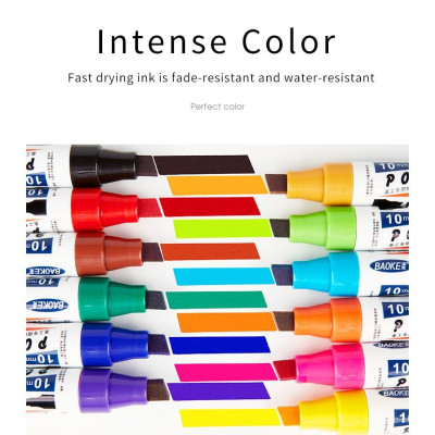 Set Bút Marker POP Poster quảng cáo, Bút viết tay Báo Bộ đánh dấu màu Dầu vẽ-BAOKE