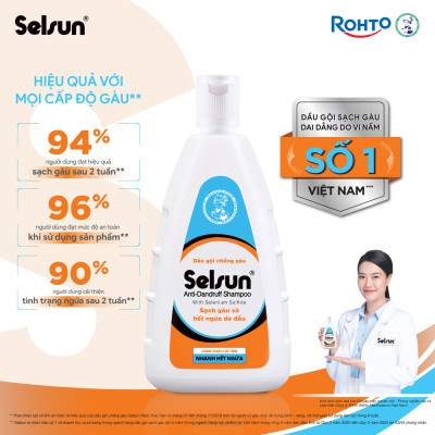 Dầu gội Selsun chống gàu, sạch gàu & hết ngứa da đầu Selsun Anti-Dandruff Shampoo 250ml
