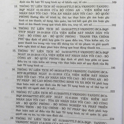 Các Thông Tư Liên Tịch Của Toà Án Nhân Dân Tối Cao, Viện Kiểm Sát Nhân Dân Tối Cao, Bộ Tư Pháp, Bộ Công An, Bộ Quốc Phòng Về Hình Sự, Tố Tụng Hình Sự, Dân Sự, Tố Tụng Dân Sự, Hành Chính, Kinh Tế, Thương Mại, Lao Động, Hôn Nhân Gia Đình Mới Nhất