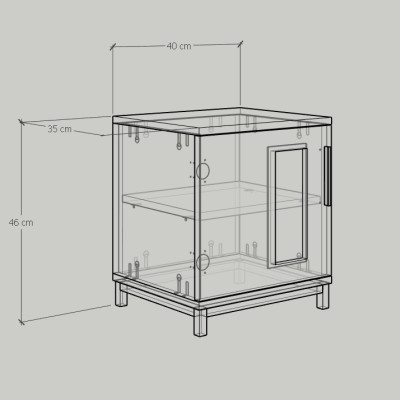 Happy Home Furniture] LOUIS , Táp đầu giường - chân sắt , 40cm x 35cm x 46cm ( DxRxC), TCM_034