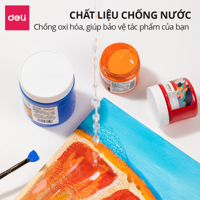 Màu Nước Acrylic 300ml Dmast Cao Cấp Deli - Dùng Để Custom Vẽ Chuyên Nghiệp Full Bảng Màu