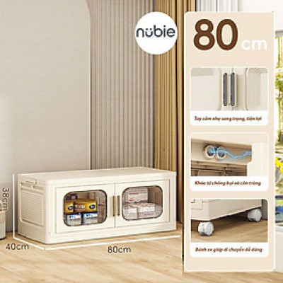 Tủ Quần Áo Gấp Gọn Nubie Có Ngăn Treo Trẻ Em, Đựng Đồ Đa Năng Thông Minh, Tháo Lắp Dễ Dàng, Nhựa PP