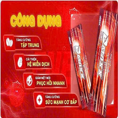 DMAXX thức uống bổ sung vitamin năng lượng không đường DAMODE 55 gói màu đỏ mỗi gói 2,2gr