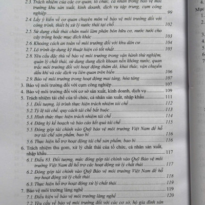 Sách Quy Định Chi Tiết Thi Hành Luật Bảo Vệ Môi Trường – Quản Lý Chất Thải và Kiểm Soát Các Chất Ô Nhiễm - V2560T