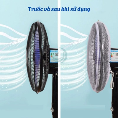 Lưới Bọc Quạt An Toàn Cho Bé 40-50cm Màng Bọc Bảo Vệ Quạt Điện Đa Năng Áo Lưới Che Quạt Chống Bụi & An Toàn Trẻ Nhỏ-18 inch