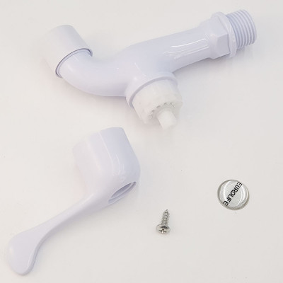 Vòi hồ nhựa ABS mạ Chrome Eurolife EL-HN04 (Trắng)