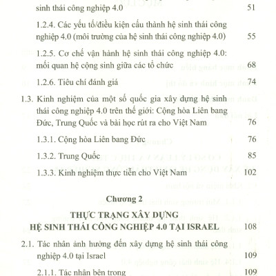 Hệ Sinh Thái Công Nghiệp 4.0 - Nghiên Cứu Trường Hợp Israel Và Gợi Mở Cho Việt Nam (Sách chuyên khảo)