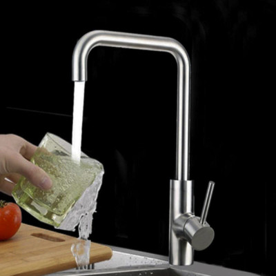 Vòi Rửa Bát Chén Vuông Tròn ABG, Hai Chế Độ Nóng Lạnh, Rửa Chén Xoay, Bát Vuông, Inox Cao Cấp Xoay 360 Độ Siêu Bền, Tặng Kèm Hai Dây Cấp Nóng Và Lạnh - Hàng Chính Hãng