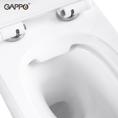 BỒN CẦU TREO TƯỜNG NHẬP KHẨU NGA GAPPO GM102 DÁNG OVAL MEN TUYẾT - HÀNG CHÍNH HÃNG