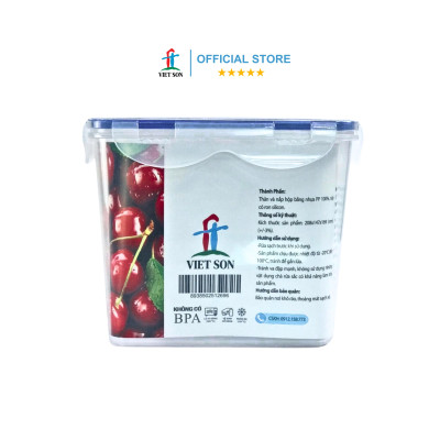 [TẶNG KHAY RÁO NƯỚC] Hộp Đựng Thực Phẩm VIETSON 3200ml Nắp Khóa 4 Cạnh Kín Hơi