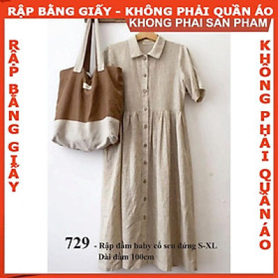 Rập đầm babydoll- Rập giấy A0 mã 729 (BẢN VẼ)